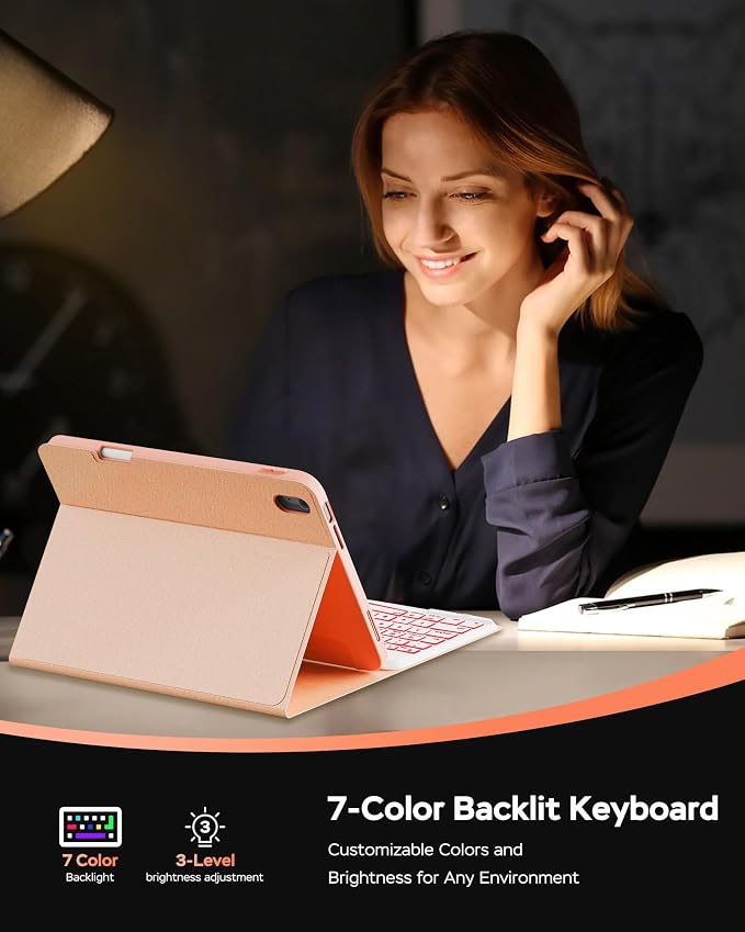Folio Keyboard Case for iPad 10th Gen 10.9 inch and iPad 11th, Magnetic - Image 8