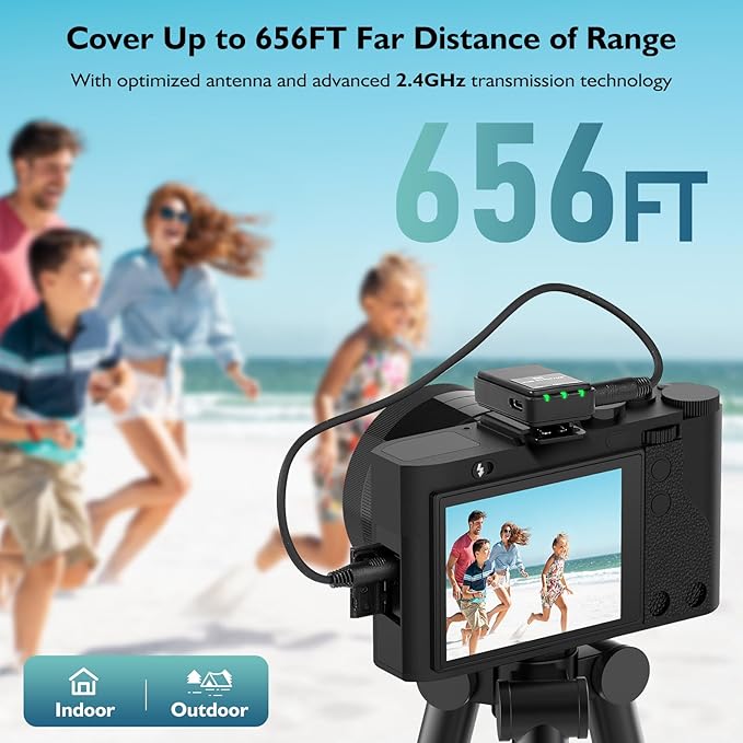 Wireless Lavalier Microphone for DSLR Camera iPhone Android PC 656FT Range - Image 4