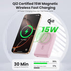 Magnetic Portable Charger for iPhone, 3-in-1 10800mAh Qi2 15W Wireless Power - Image 2
