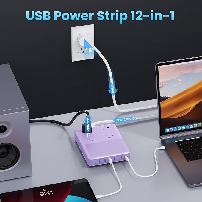 12-in-1 Charging Station USB C Power Strip - Image 3