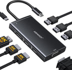 ABIWAZY USB C Docking Station Dual Monitor by ABIWAZY