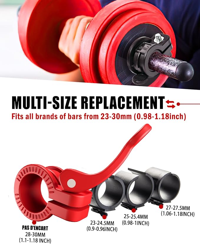 Narrow Barbell Clips 2.5cm Width - Image 2