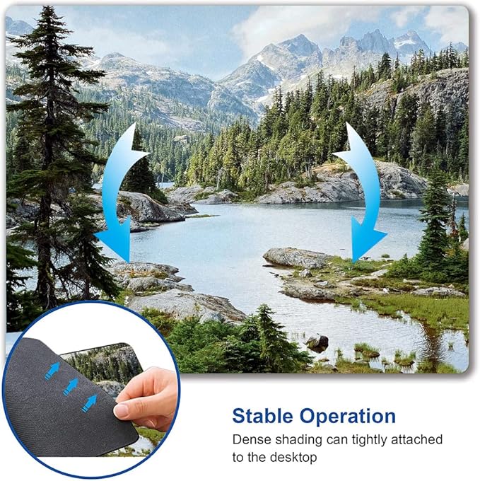 Hokafenle Mouse Pad, Natural Landscape Mouse Pad, Forest Waterfall Mousepad - Image 6