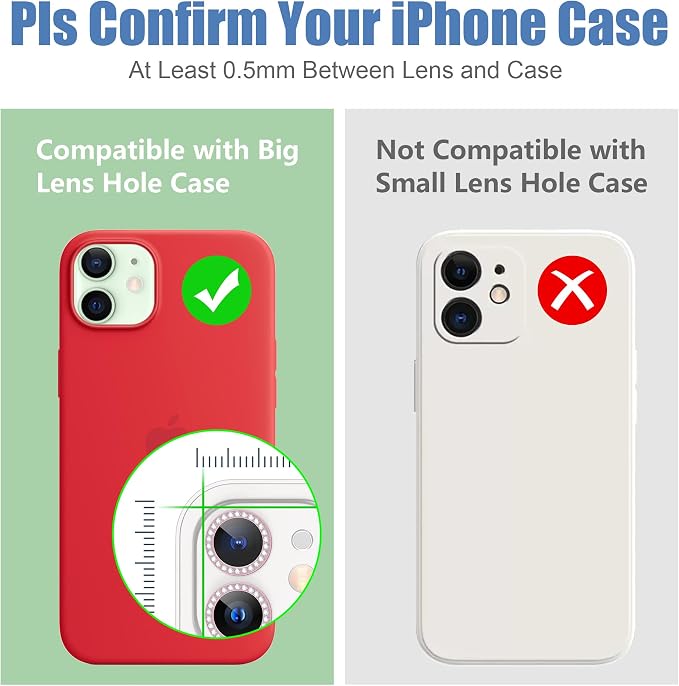 AGVEE 3+3 6 Pack for iPhone 12 Pro/12/12 Mini/11 Pro Max/11 Pro/11 Camera Lens - Image 3
