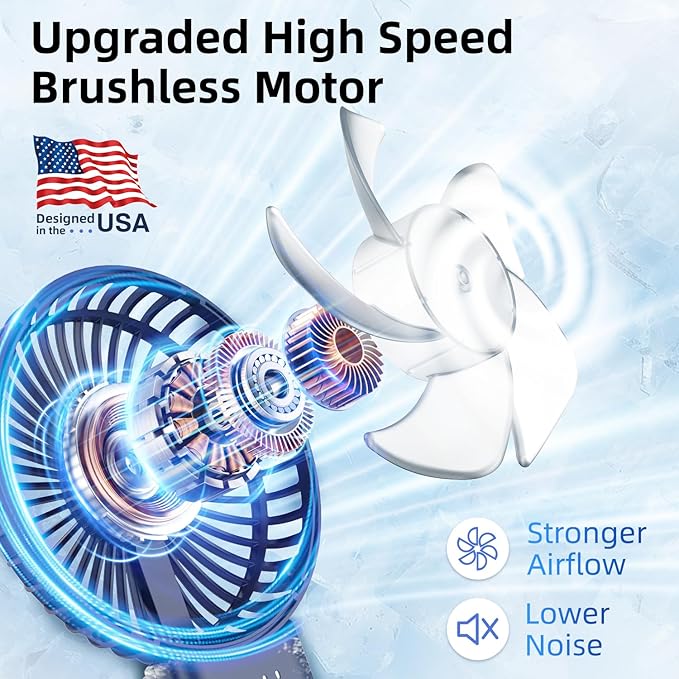 【SUPER THIN】 Portable Handheld Fan, 2025 Upgraded Strong Airflow, 20Hrs Runtime - Image 2