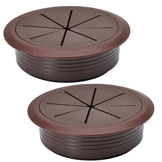 2 Pcs Desk Grommet 3-1/8" / 80 mm, Desk Hole Cover by EASYEAH