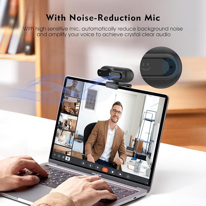 TOALLIN 4K Webcam for PC, 1/2.5" Sensor & 12MP, 1080P & 60FPS, PDAF Auto-Focus - Image 5