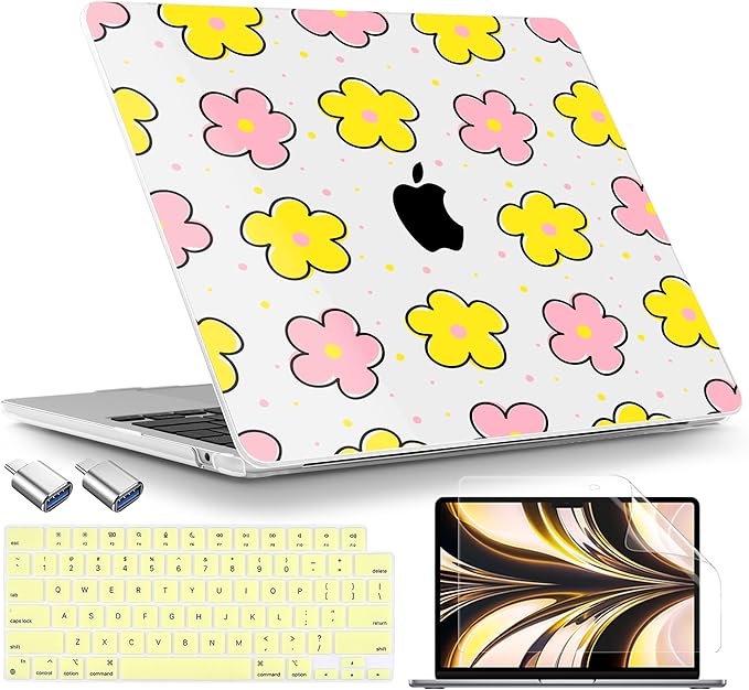 TWOLSKOO Compatible with M4 MacBook Air 13.6 inch Case 2025-2022 Release M4 by TWOLSKOO