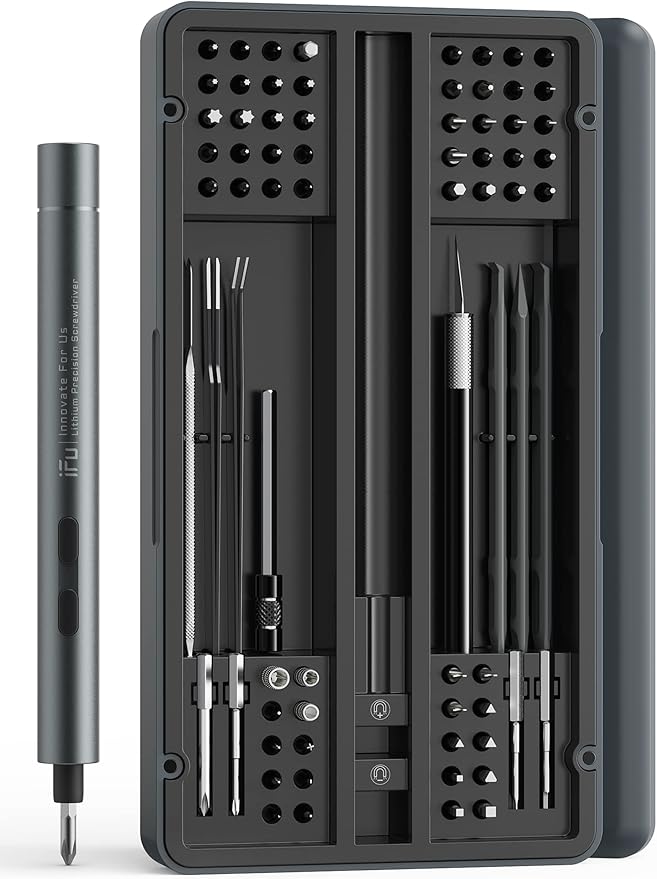 iFu Mini Electric Screwdriver, 90 in 1 Precision Screwdriver Set – Small by IfU