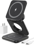 Foldable Magnetic Wireless Charger, KU XIU X40 Aluminum Alloy 3 in 1 Charging by KUXIU