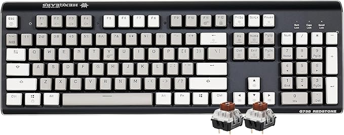Hexgears GK735 Wired Full Size Mechanical Keyboard, Aluminum Housing Built by HEXGEARS