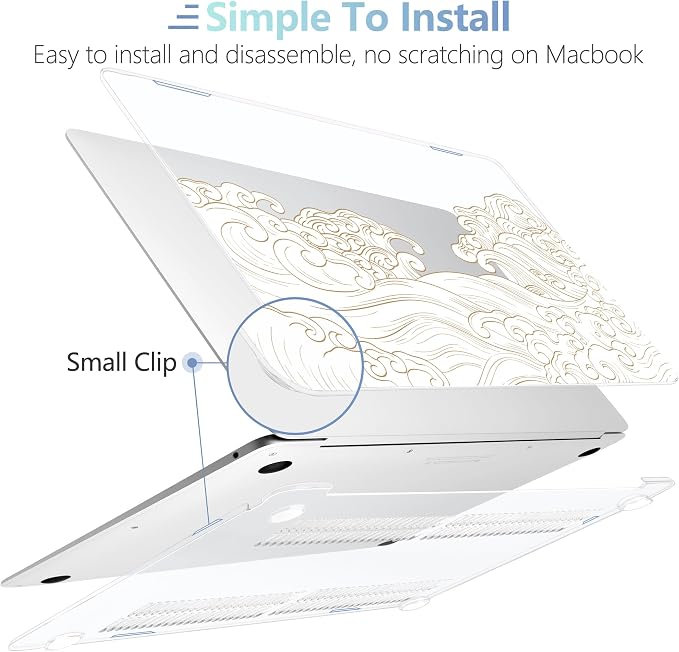 MEEgoodo for MacBook Air 13.3 inch Case 2021 2020 2019 2018 A2337 M1 A2179 A1932 - Image 4