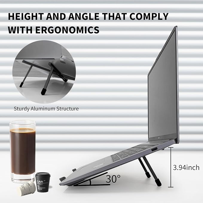 Protable Laptop Stand for Desk, Foldable Laptop Riser Holder, Ventilated - Image 4