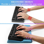 Computer Keyboard Stand with Wrist Rest, Ergonomic Tilted Keyboard Holder - Image 3