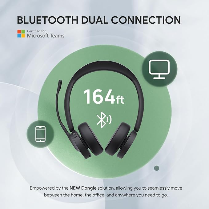 Yealink BH70 with Stand, Wireless Bluetooth Headset with Microphone - Image 5