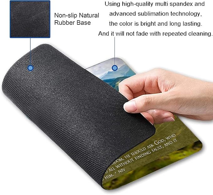 Mouse Pad, Mountains Mouse Pad Custom Design, Square Waterproof Mouse Pad - Image 2