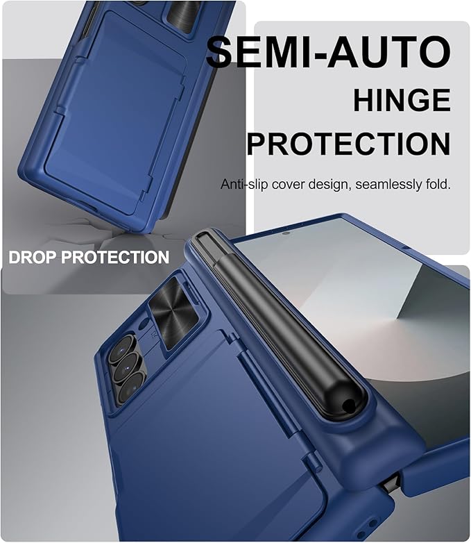 for Samsung Galaxy Z Fold 6 Wallet Case & S Pen Holder & Hinge Protection & - Image 5