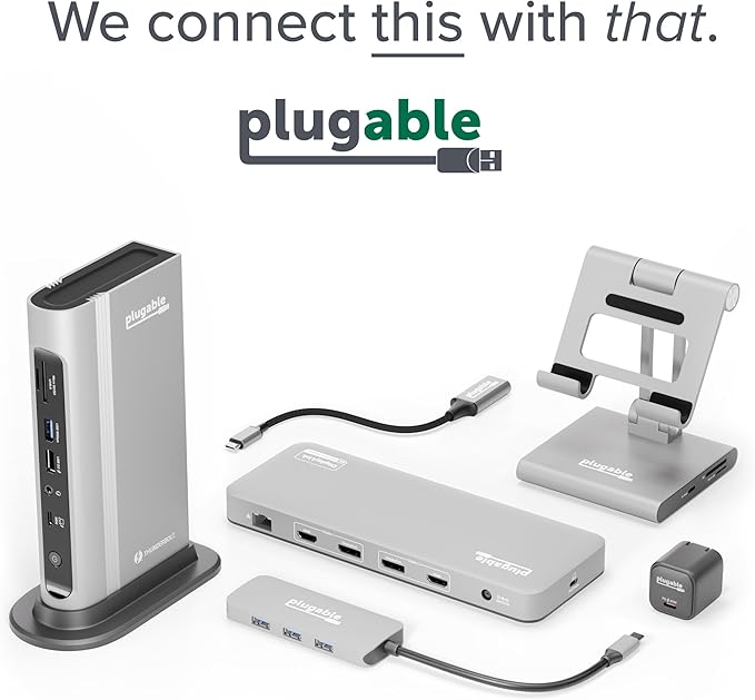 Plugable USB C Docking Station Dual Monitor, USB4 40G 100W Laptop Charging Dock - Image 7
