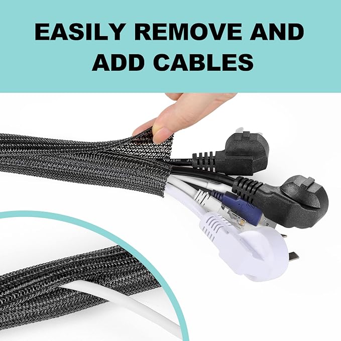 AGPTEK Cable Sleeve, 10ft - Image 3
