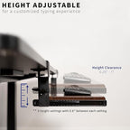 VIVO Large Height Adjustable Under Desk Keyboard Tray, C-clamp Mount System - Image 8