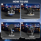 Upgraded 360° Adjustable Vacuum Magnetic Phone Holder, Vacuum Suction Magnetic - Image 7