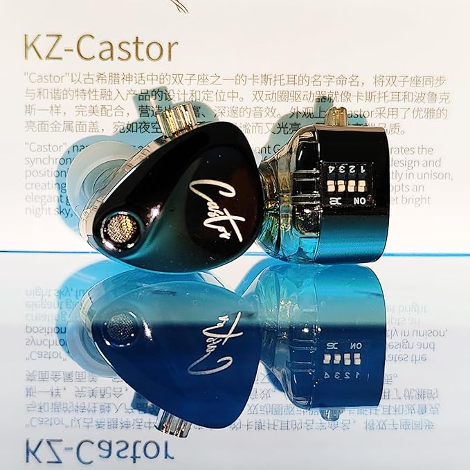 KZ Castor in Ear Monitor Headphones, HiFi Improved Bass Earphone Sound Tunable - Image 2