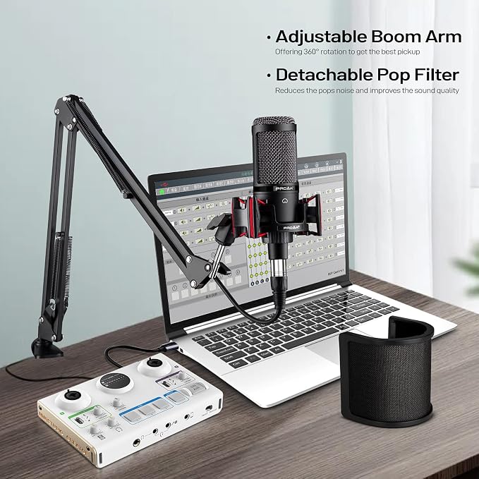 Condenser Microphone XLR, Professional Studio Recording Microphone - Image 6