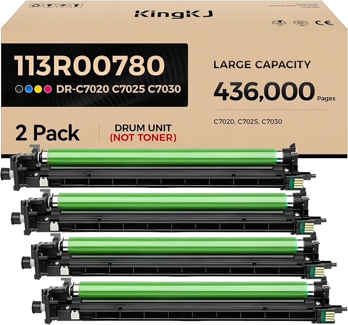Versalink C7020 C7025 C7030 Drum Unit 4-Pack High Capacity Replacement by KingKJInkToner