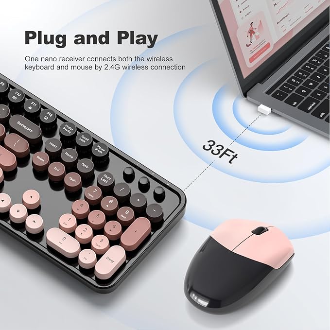 KNOWSQT Wireless Keyboard and Mouse Combo - Image 2