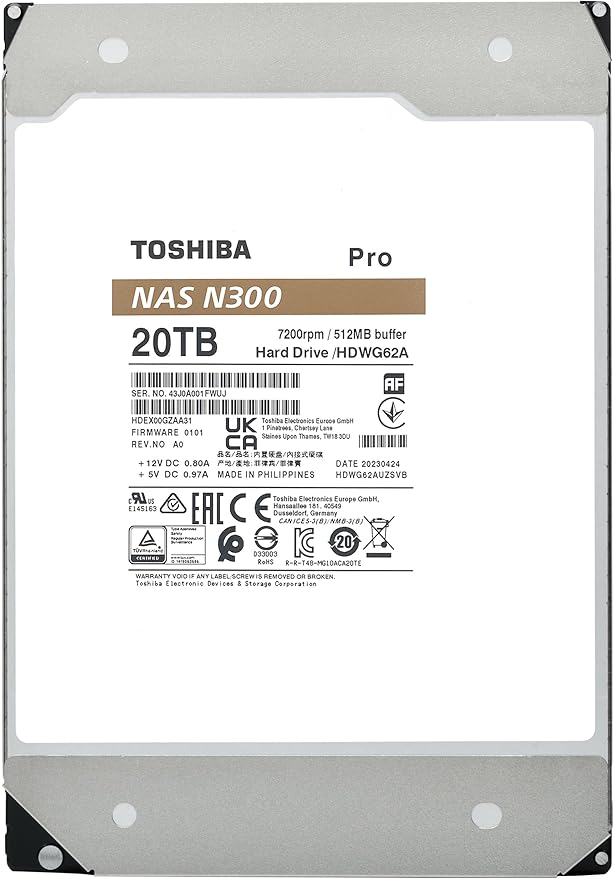 Toshiba N300 PRO 20TB Large-Sized Business NAS 3.5-Inch Internal Hard Drive - Image 6