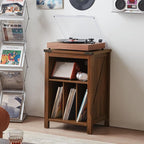 Record Player Stand with Vinyl Record Storage Holds up to 160 Albums, Large - Image 3