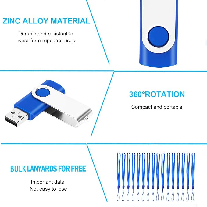 EASTBULL 200 Packs of 2GB Bulk Flash Drives, USB Flash Drives Pack 2GB USB - Image 4