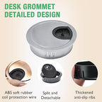 1 Pcs Desk Grommet 2-3/8" / 60 mm, Desk Cord Hole Cover, Cable Grommet Metal - Image 3