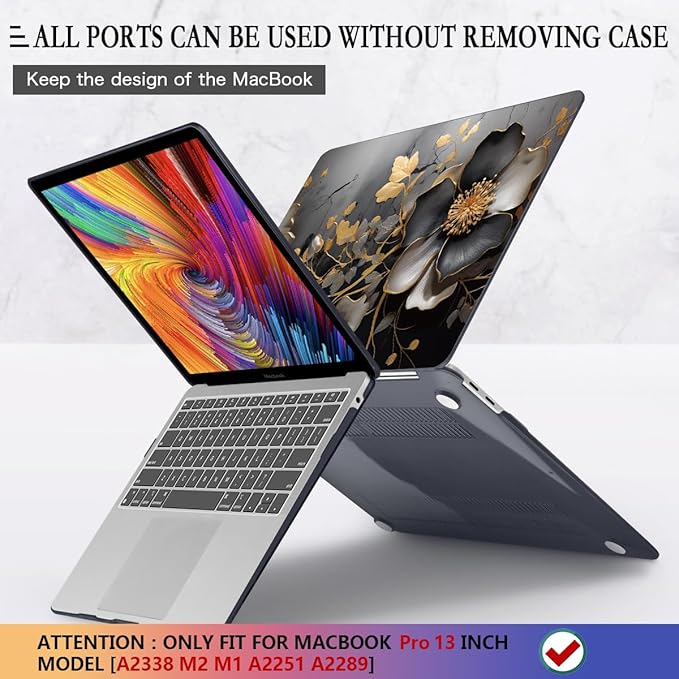 CISSOOK Compatible with MacBook Pro 13 inch Case M2 2025-2020 A2338 M1 A2251 - Image 5