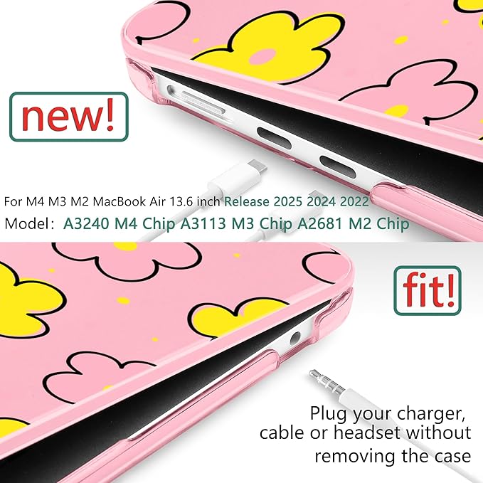 TWOLSKOO Compatible with M4 MacBook Air 13.6 inch Case 2025-2022 Release M4 - Image 2