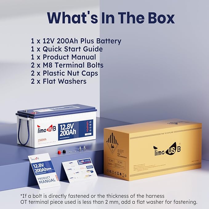 12V 200Ah Plus LiFePO4 Battery, Timeusb Lithium Battery - Image 9