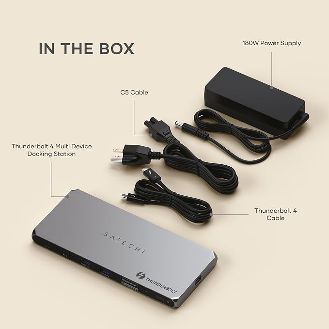 Satechi Thunderbolt 4 Dock 100W Charging, Dual Monitor HDMI 4K/60Hz, 40Gbps - Image 7