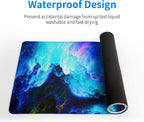 Dazzling Galaxy Gaming Mouse Pad 31.5x11.8 Inch Blue Purple Galaxy Nebula - Image 4