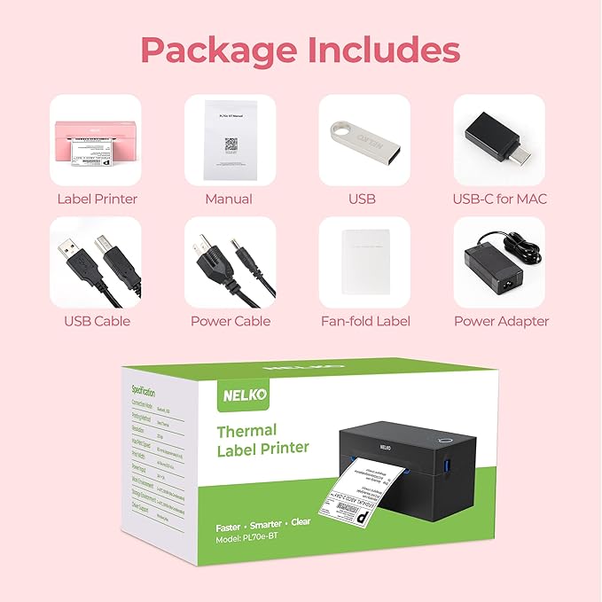 Nelko Bluetooth Thermal Shipping Label Printer, Wireless 4x6 Shipping Label - Image 6