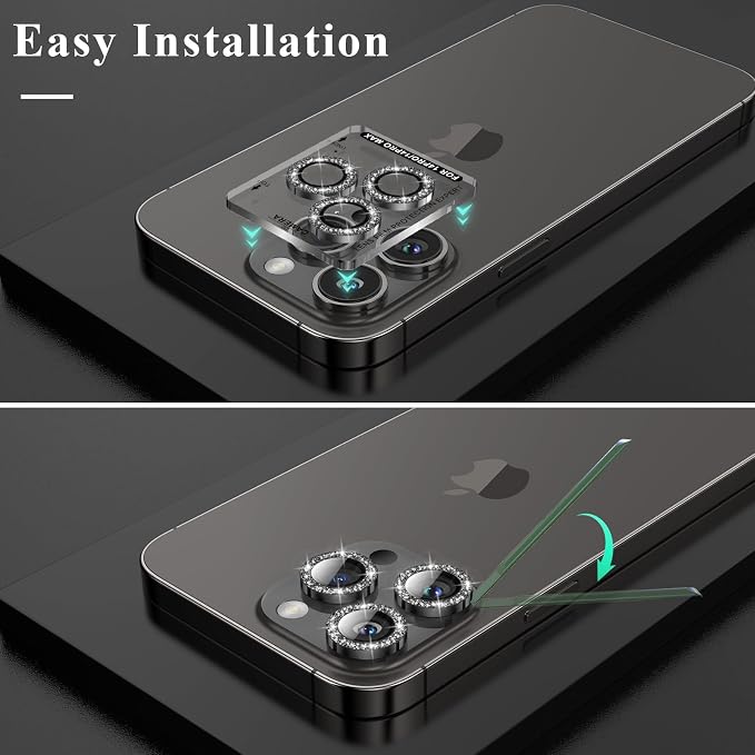YWXTW Designed for iPhone 14 Pro/iPhone 14 Pro Max Camera Lens Protector Bling - Image 4