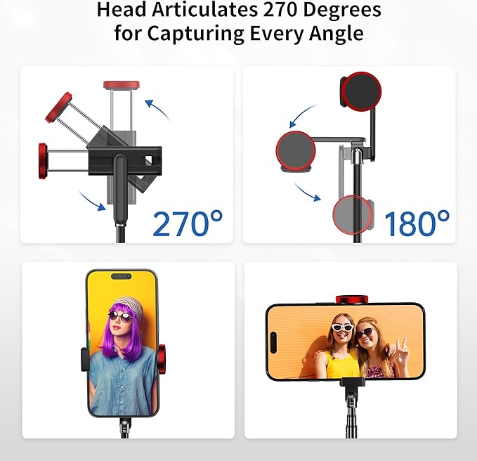 ATUMTEK Selfie Stick Tripod, Extendable 3 in 1 Aluminum Bluetooth Selfie Stick - Image 2