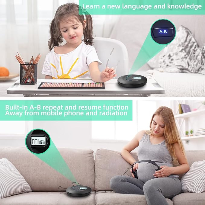 CD Player Portable, Rechargeable Portable CD Player - Image 4