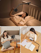 Phone Holder for Bed, 360° Rotation Cell Phone Stand, Flexible Long Arm - Image 2