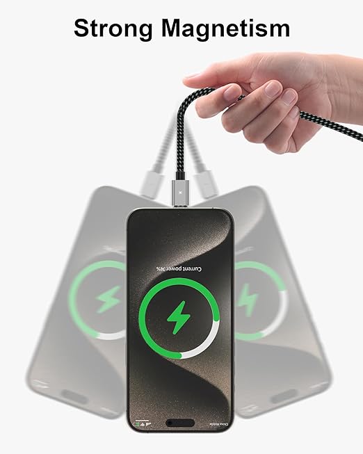 ZBF 100W USB C Magnetic Charging Cable, Magnetic Charger Cable - Image 6