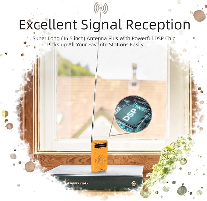 PRUNUS J-166 Portable Radio AM FM, Battery Operated Radio - Image 3