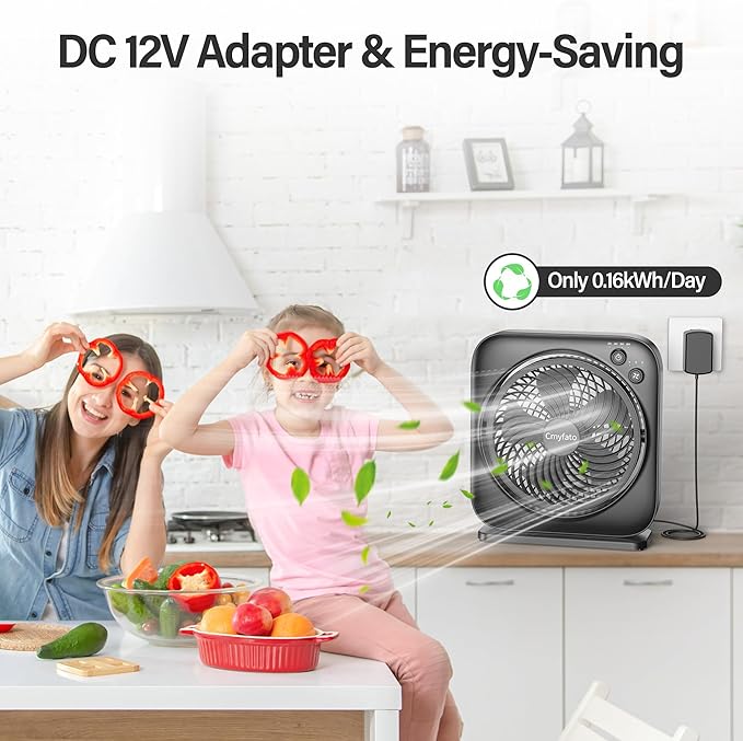 Portable Table fan, Window Fan, Small Box Fan - Image 2