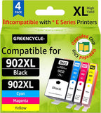 Upgraded 902XL Ink Cartridges Combo Pack Replacement by greencycle