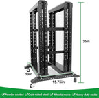 15U Server Rack/4-Post 19in Network Rack/Open Frame Rack - Image 2