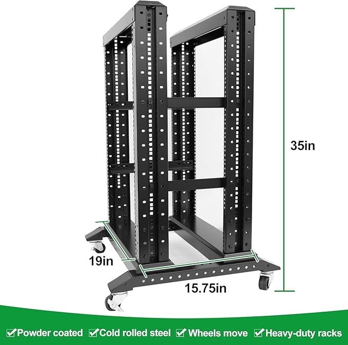 15U Server Rack/4-Post 19in Network Rack/Open Frame Rack - Image 2
