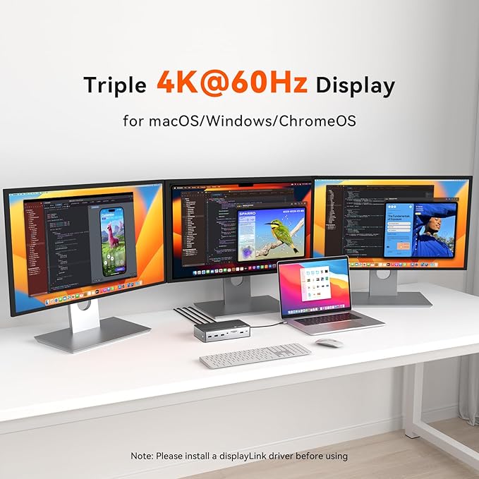 TobenONE DisplayLink Docking Station 3 Monitors - Image 3